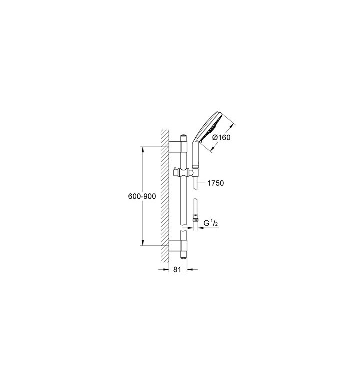 ДУШ СИСТЕМА RAINSHOWER COSMOPOLITAN 160 С 4 СТРУИ 28763001